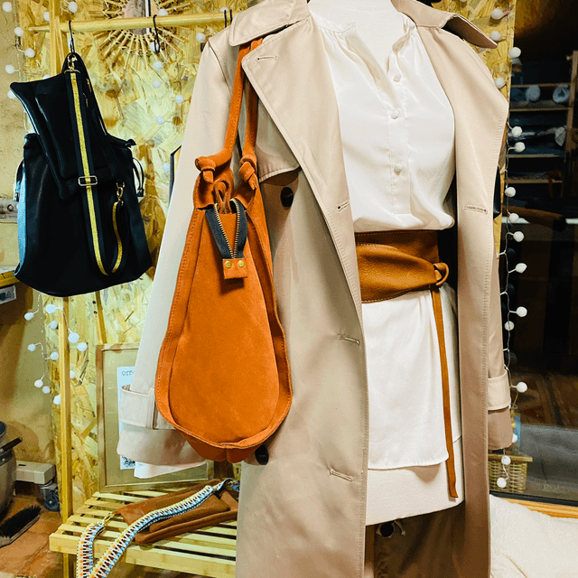 Ceinture cuir camel 