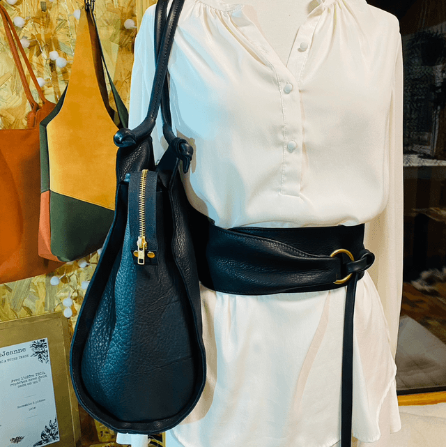 Ceinture cuir noire 
